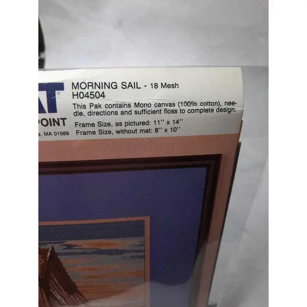 Bernat Counted Half Cross Stitch Kit Morning Sail H04504 Vintage 1983